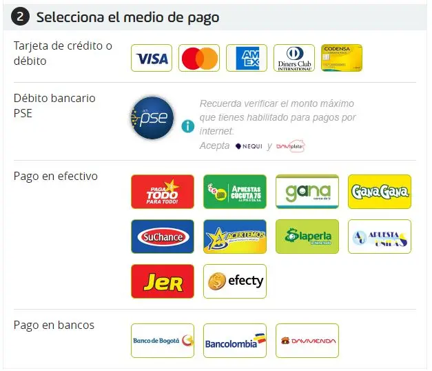 Medios de pago - Curso de montacargas