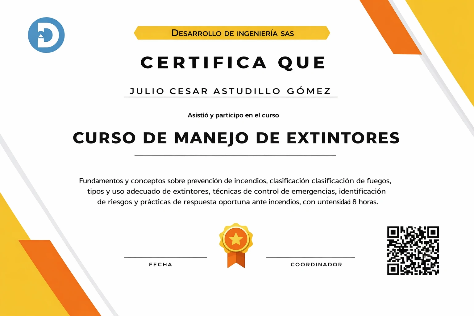 certificado_extintores Curso de Excel online básico intermedio avanzado personalizado, curso de excel virtual, cursos de Excel personalizado