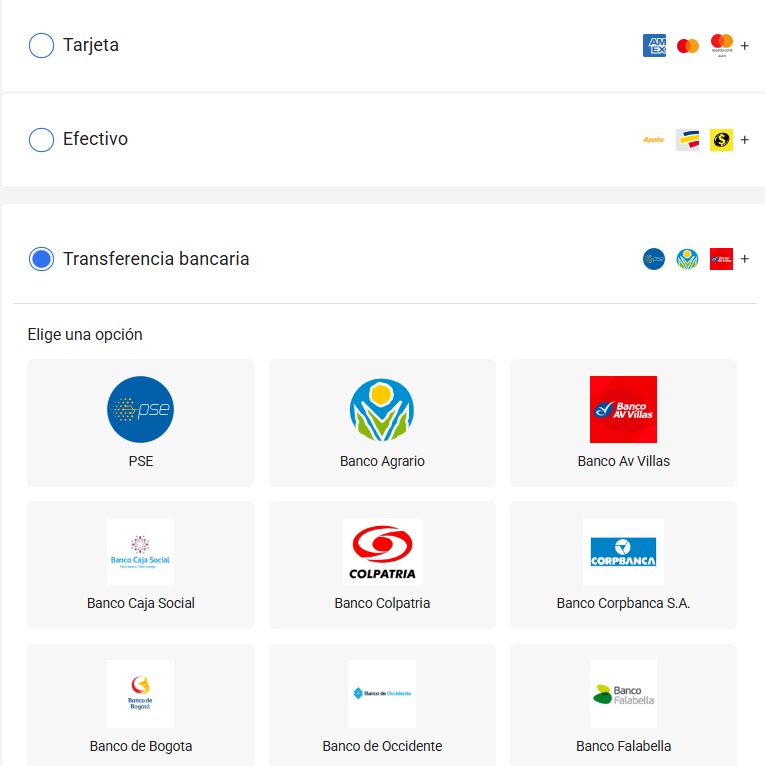 medios de pago Medios de pago - Curso de desarrollo ING en Colombia